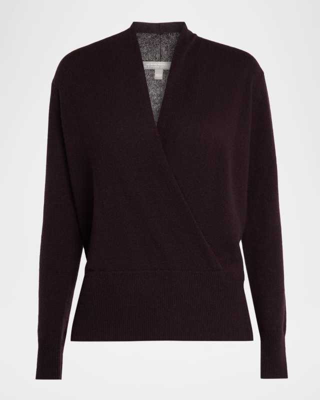 Cashmere Faux Wrap Sweat